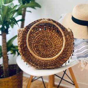 Handmade Straw Bag|Straw tote bag|shoulder bag|Summer bag|Wicker Bag | Crossbody